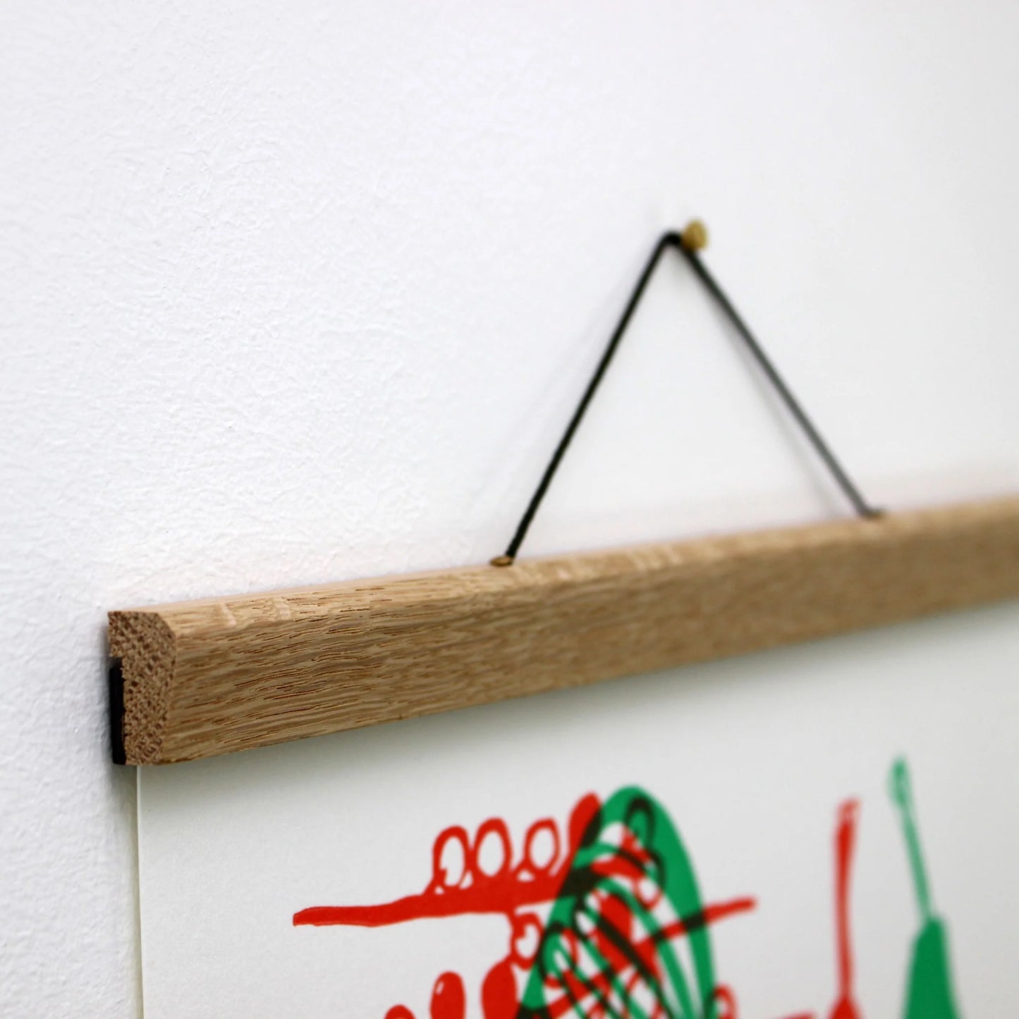 Small Oak Poster Hanger - THE BRISTOL ARTISAN