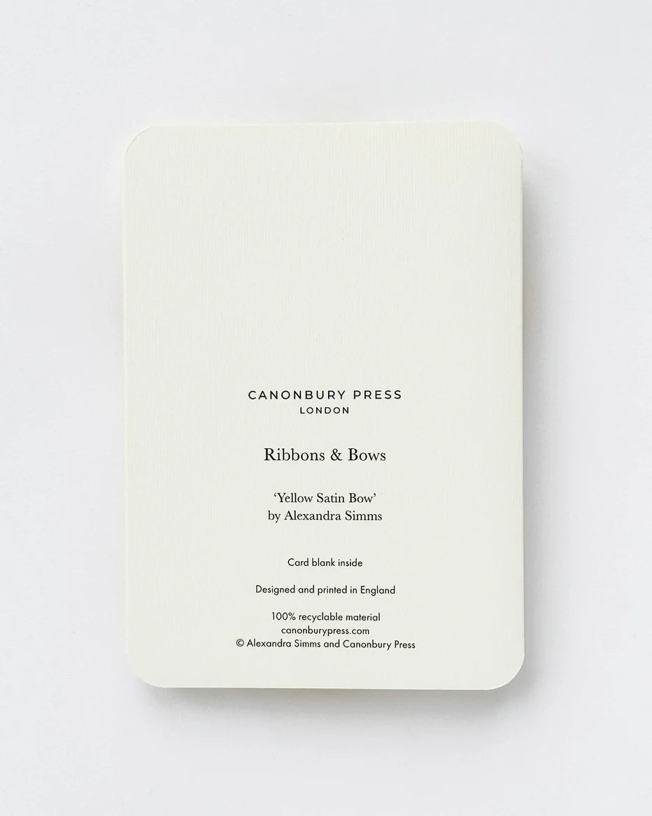 Baby Blue Velvet Bow Greeting Card - THE BRISTOL ARTISAN