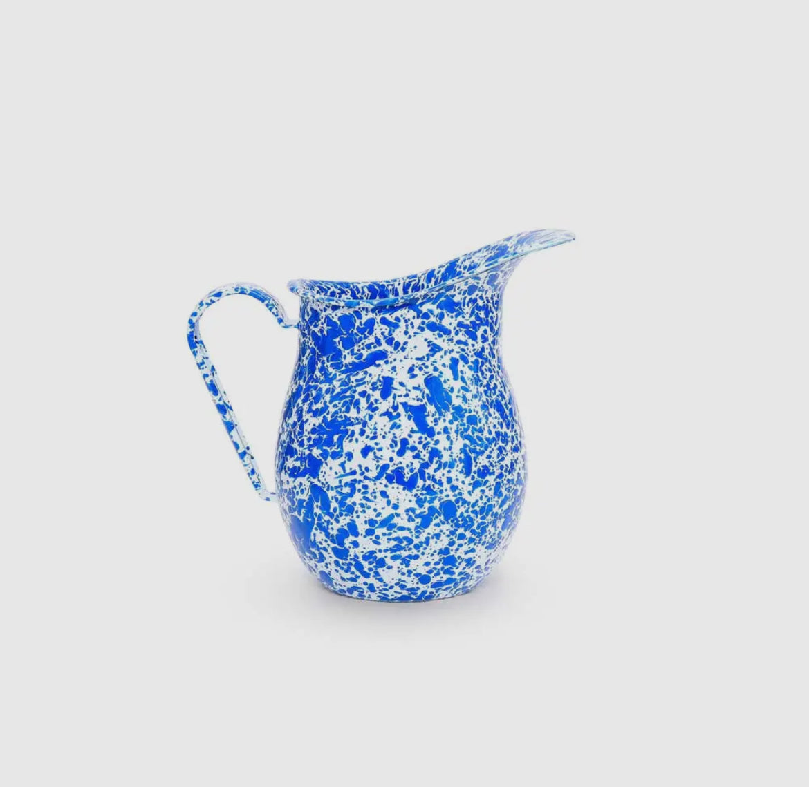 Blue Splatterware Enamel Pitcher Jug - THE BRISTOL ARTISAN