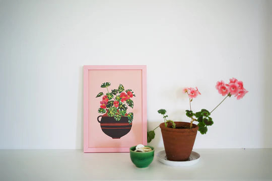 Begonia Print A4 Print by Brie Harrison - THE BRISTOL ARTISAN