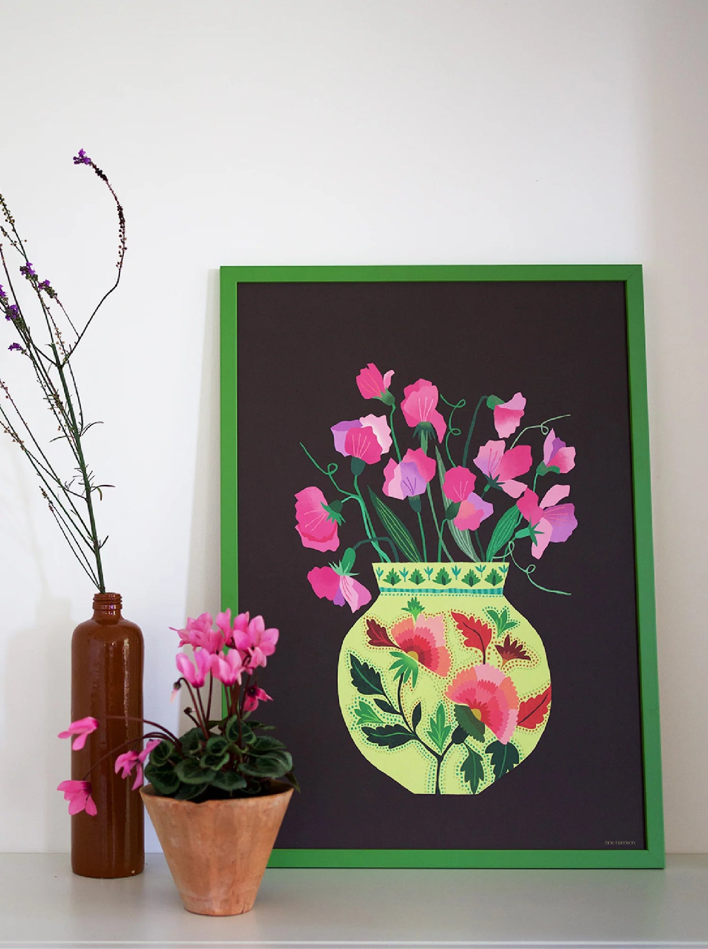 Brie Harrison Sweet Peas A3 Print - THE BRISTOL ARTISAN