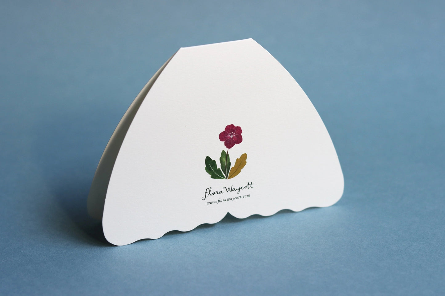 Floral Moth Shaped Card - Grey - THE BRISTOL ARTISAN