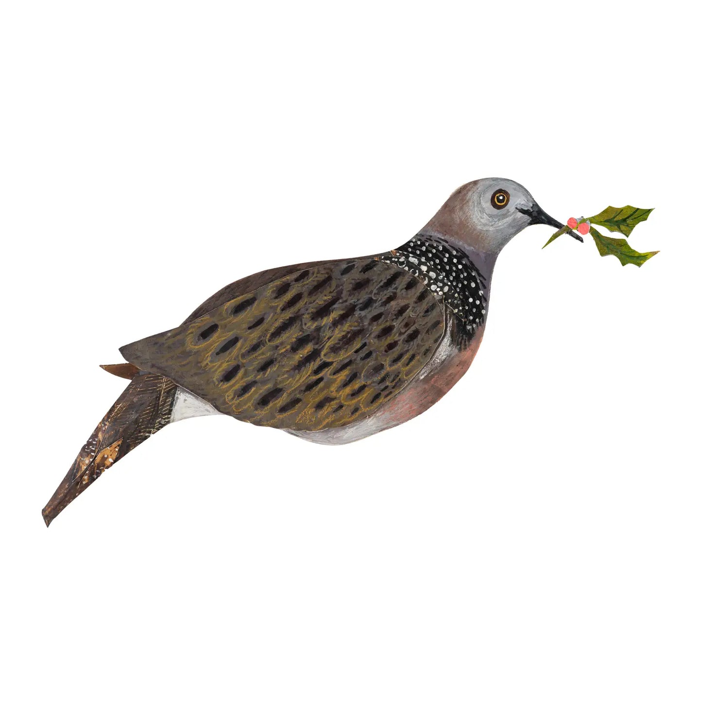 Festive Dove Birch Plywood Decoration