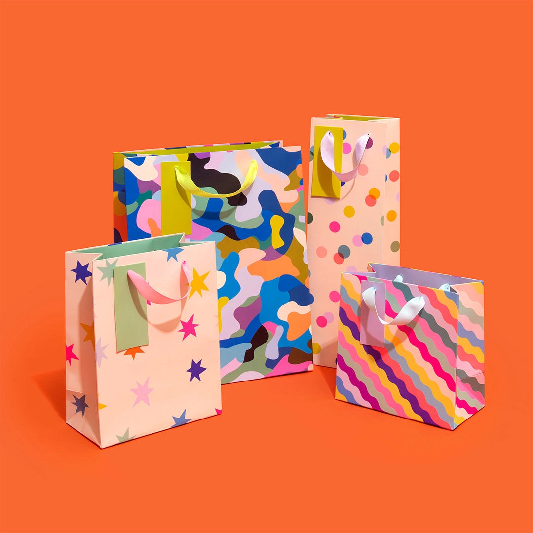 Multi Stars Medium Gift Bag - THE BRISTOL ARTISAN