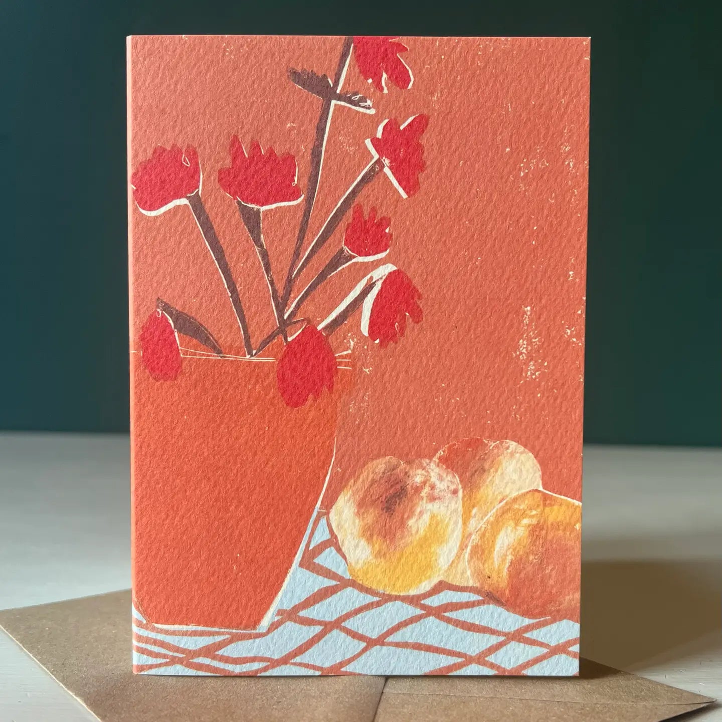 Peaches and Begonias Card - THE BRISTOL ARTISAN