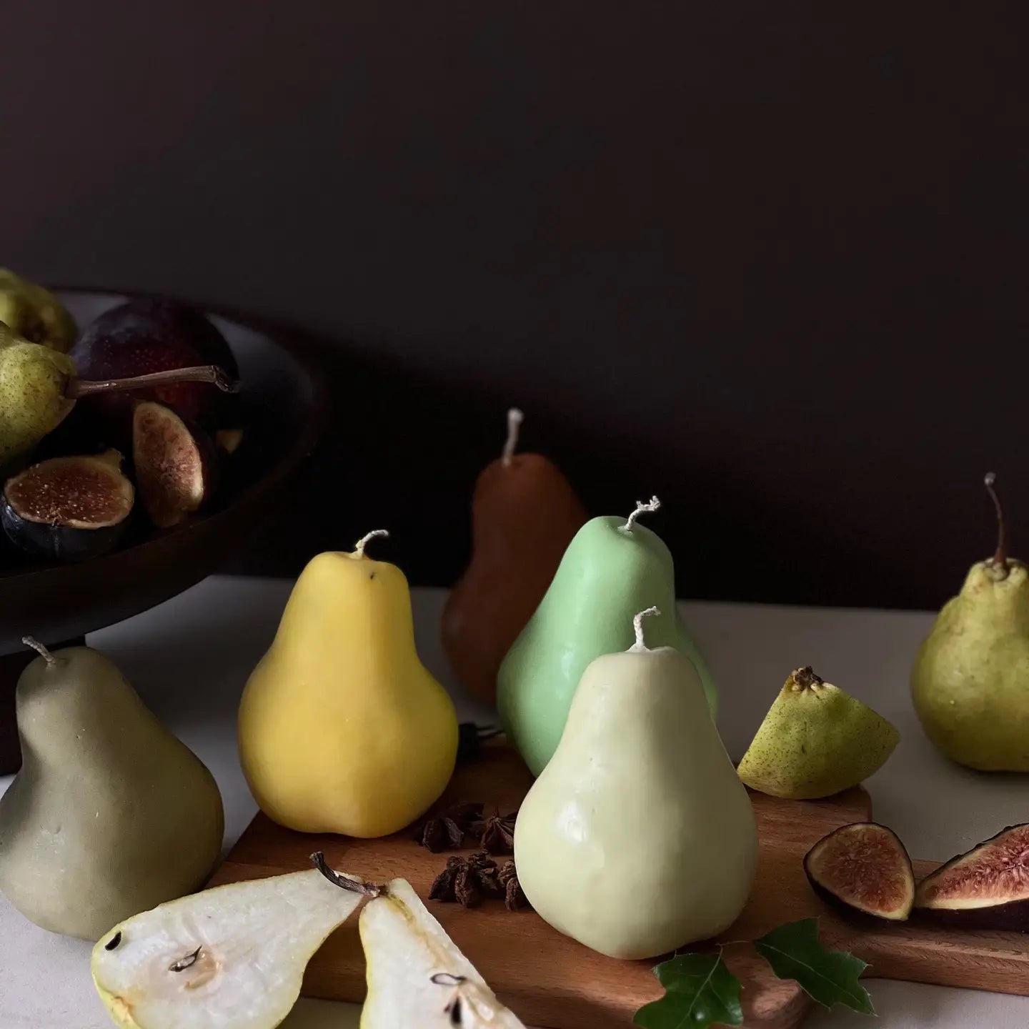 Pear and Freesia Scented Soy Wax Candle - light green - THE BRISTOL ARTISAN