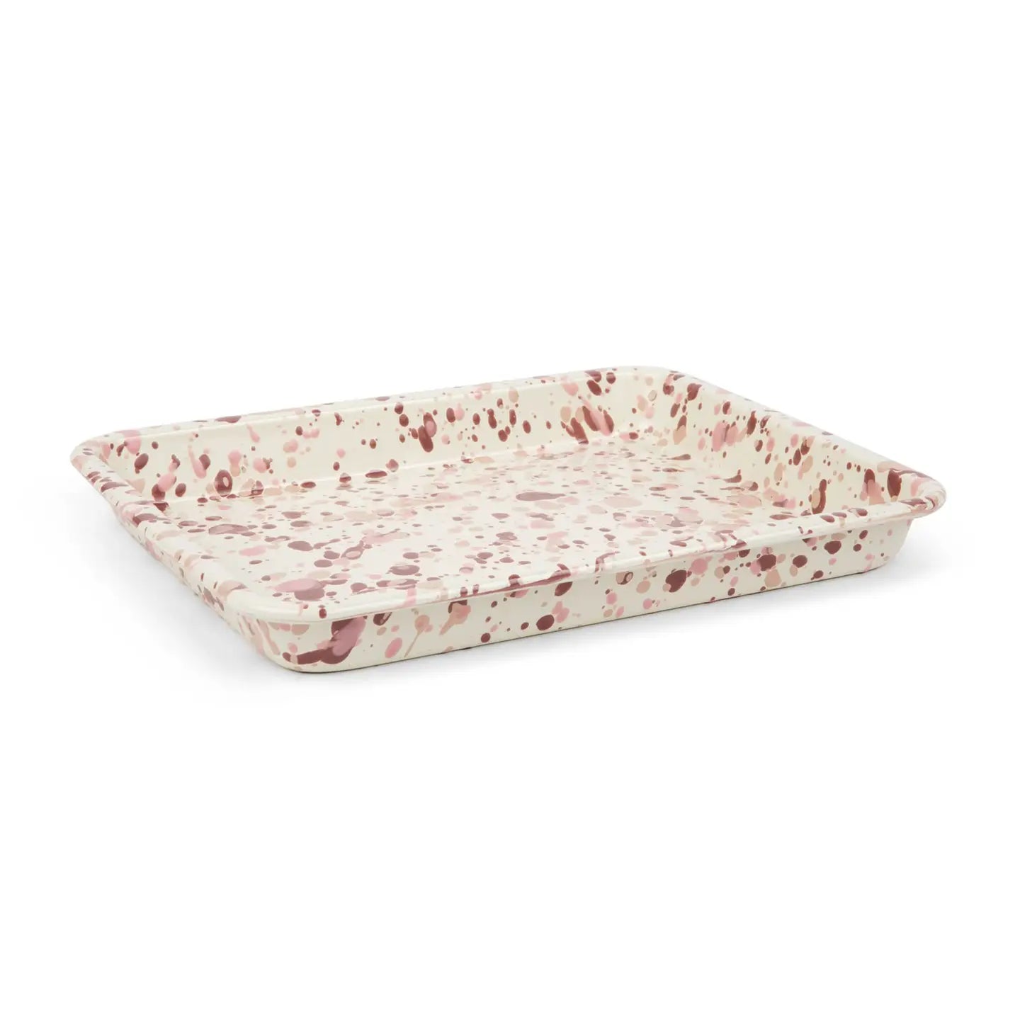 Pink Splatter Enamel Tray - THE BRISTOL ARTISAN