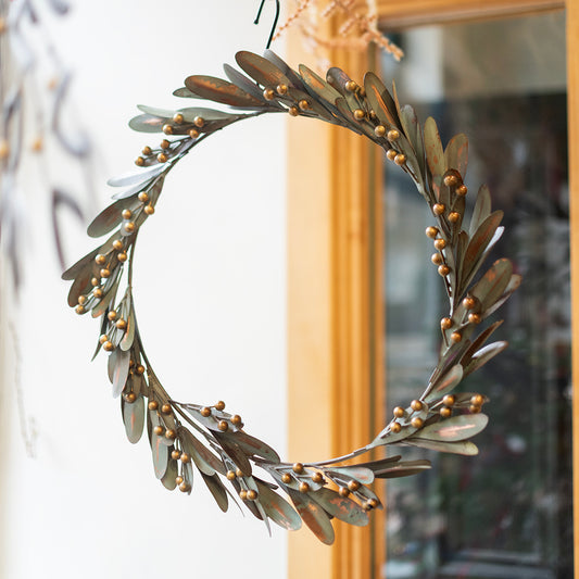 Golden berry Metal Wreath - THE BRISTOL ARTISAN