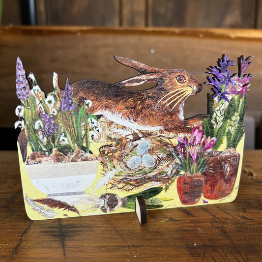 Spring Table Card with Birch Keepsake and Stand - THE BRISTOL ARTISAN