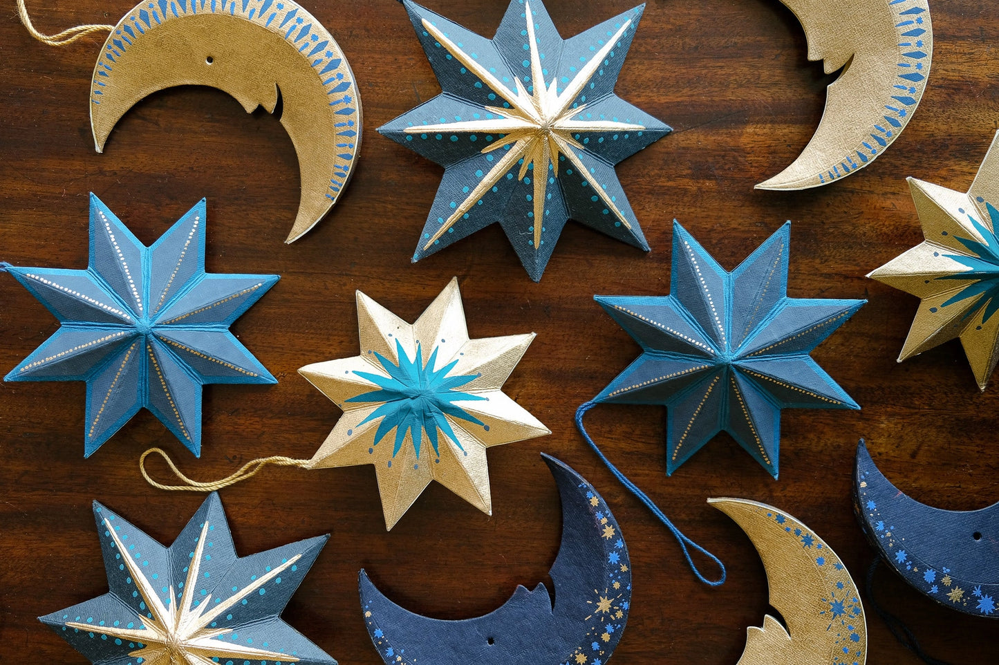 Twinkling Paper Star Christmas Decoration - THE BRISTOL ARTISAN