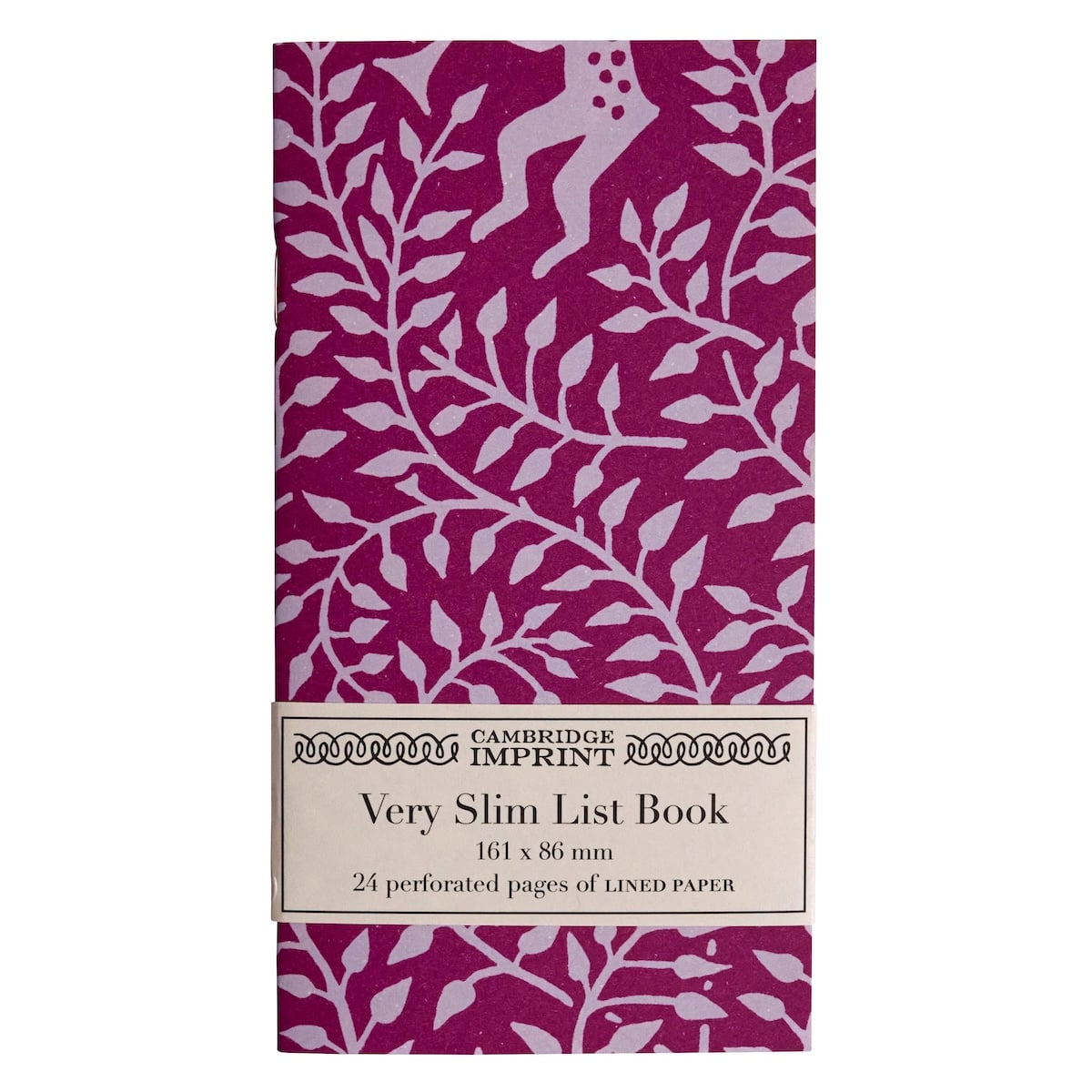 Very Slim List Book Dancing Hare Violet - THE BRISTOL ARTISAN