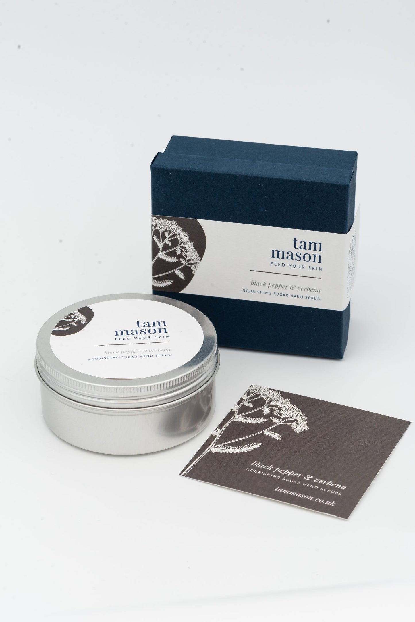 Black Pepper and Verbena Hand Scrub made in Somerset by Tam Mason