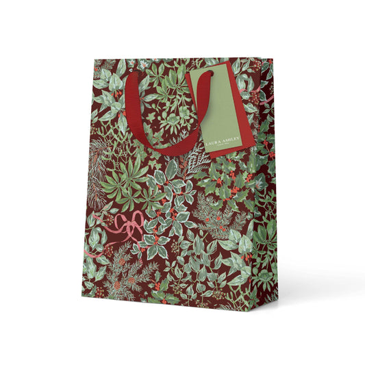 Holly and Bows Gift Bag - Medium