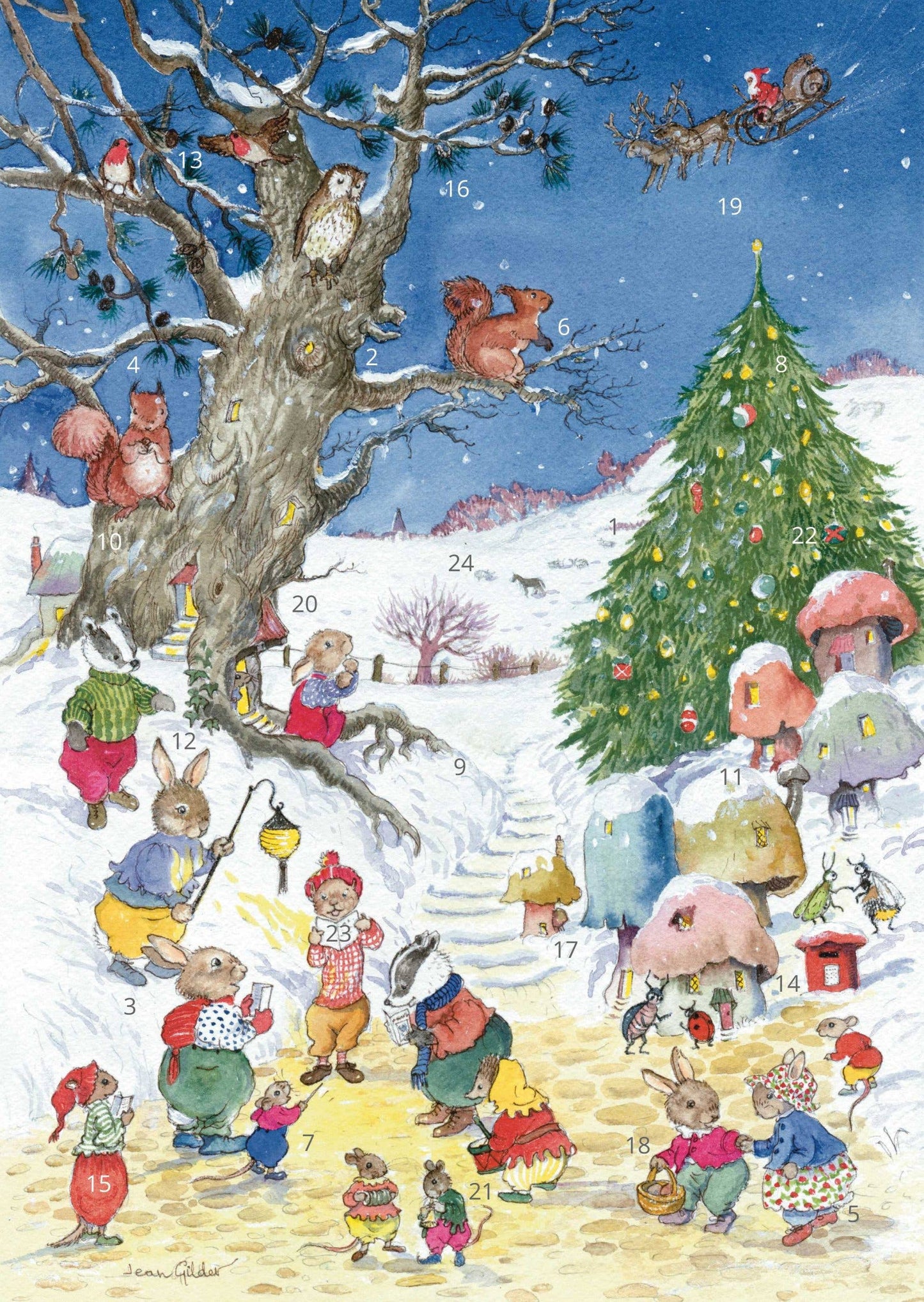 Advent Calendar A4 - Christmas in the Woods