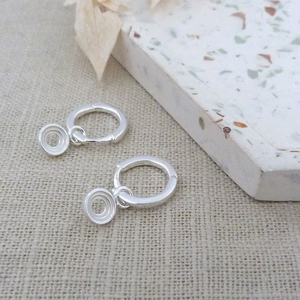 Nyx Huggie Hoop Earrings - Silver