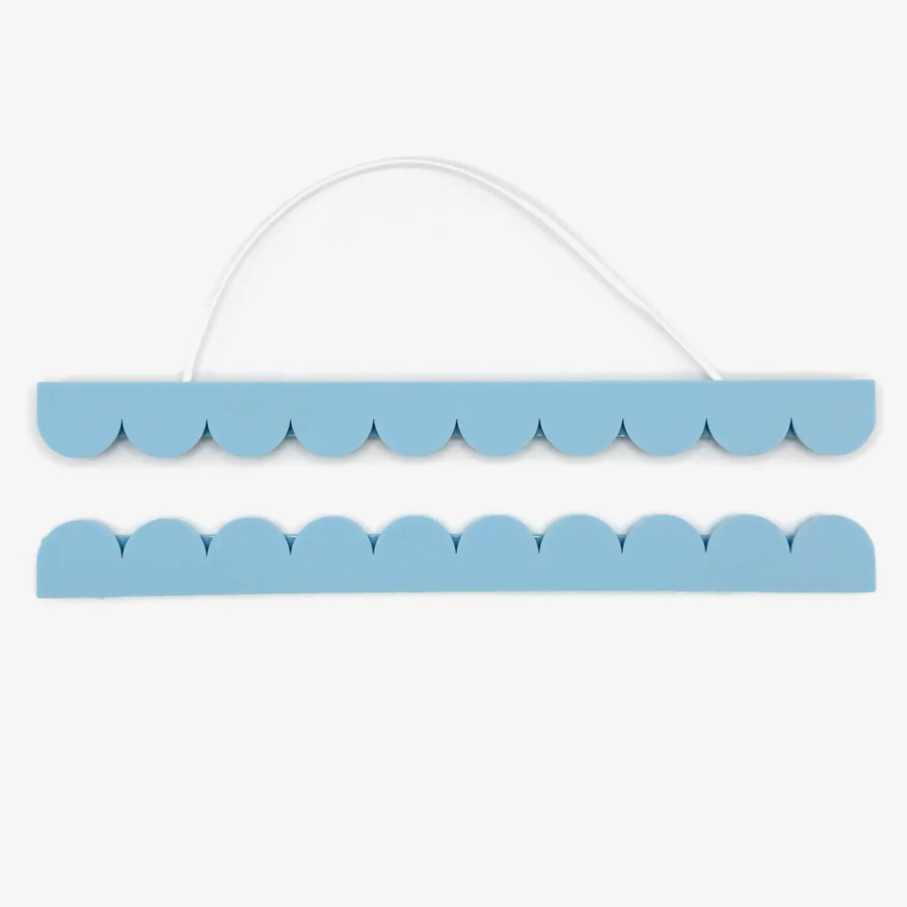 A3 Ice Blue Scalloped Picture / Poster Hanger - THE BRISTOL ARTISAN