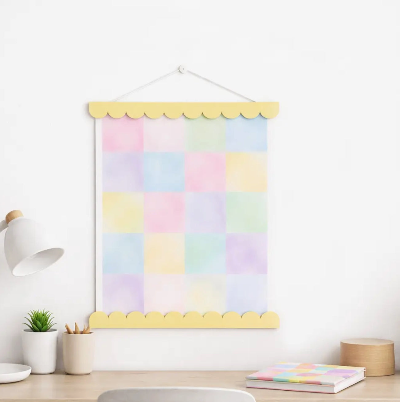 A3 Lemon Scalloped Picture / Poster Hanger - THE BRISTOL ARTISAN