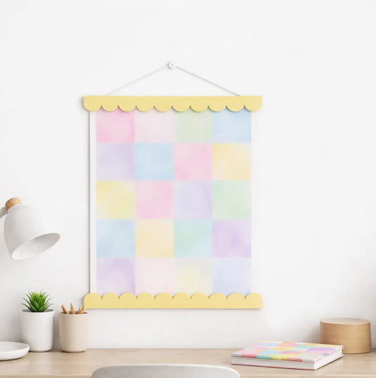A3 Lemon Scalloped Picture / Poster Hanger - THE BRISTOL ARTISAN