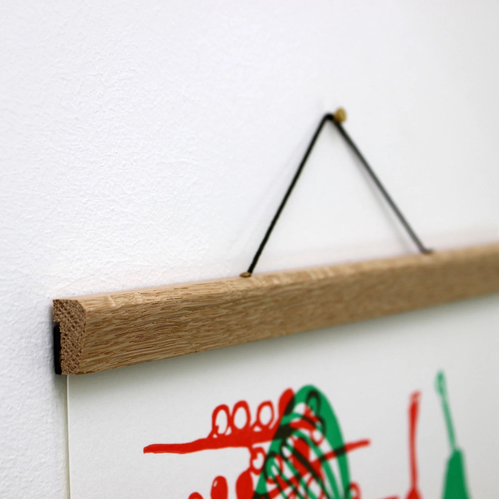 Small Oak Poster Hanger - THE BRISTOL ARTISAN