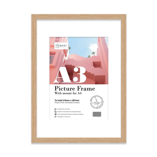 A3 Picture Frame - Oak Effect - THE BRISTOL ARTISAN