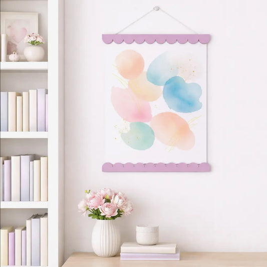 A3 Pink Scalloped Picture / Poster Hanger - THE BRISTOL ARTISAN