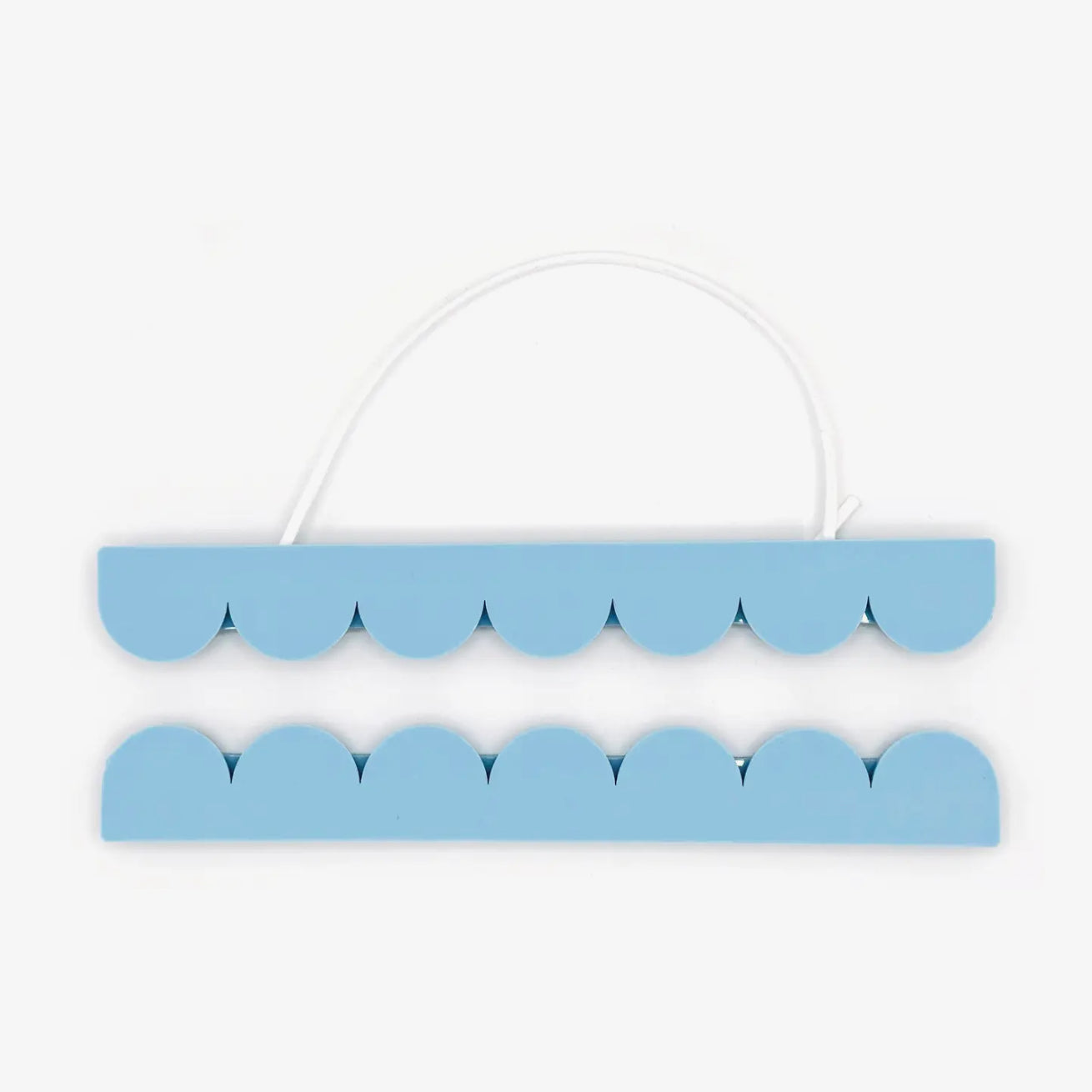 A4 Ice Blue Scalloped Picture / Poster Hanger - THE BRISTOL ARTISAN