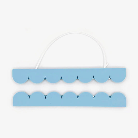 A4 Ice Blue Scalloped Picture / Poster Hanger - THE BRISTOL ARTISAN