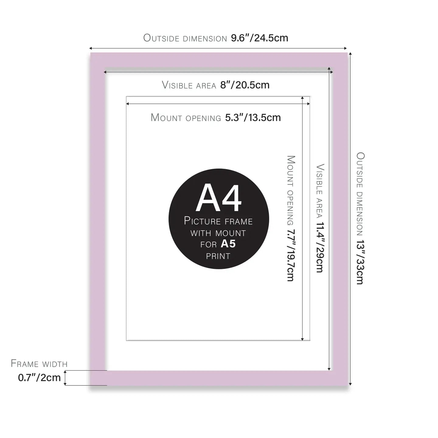 A4 Picture Frame - Lilac - THE BRISTOL ARTISAN