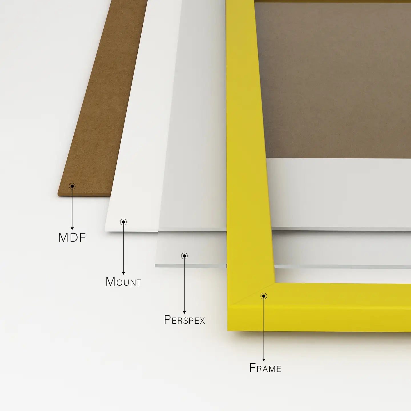 A4 Picture Frame - Yellow - THE BRISTOL ARTISAN
