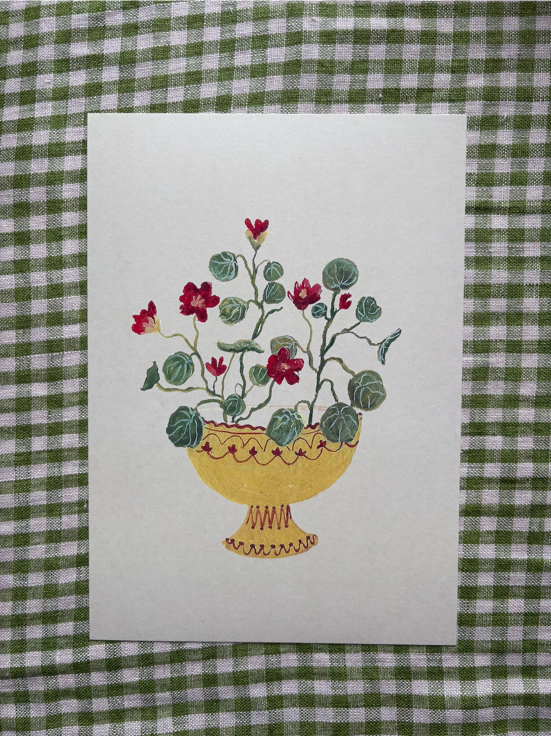 A5 Print - Crimson Nasturtium - THE BRISTOL ARTISAN