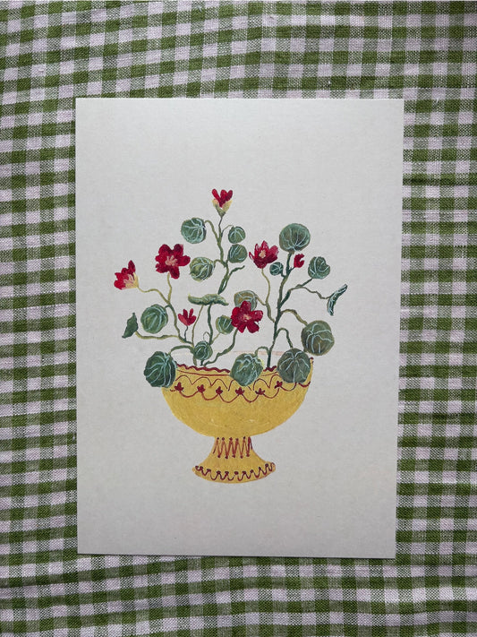 A5 Print - Crimson Nasturtium - THE BRISTOL ARTISAN