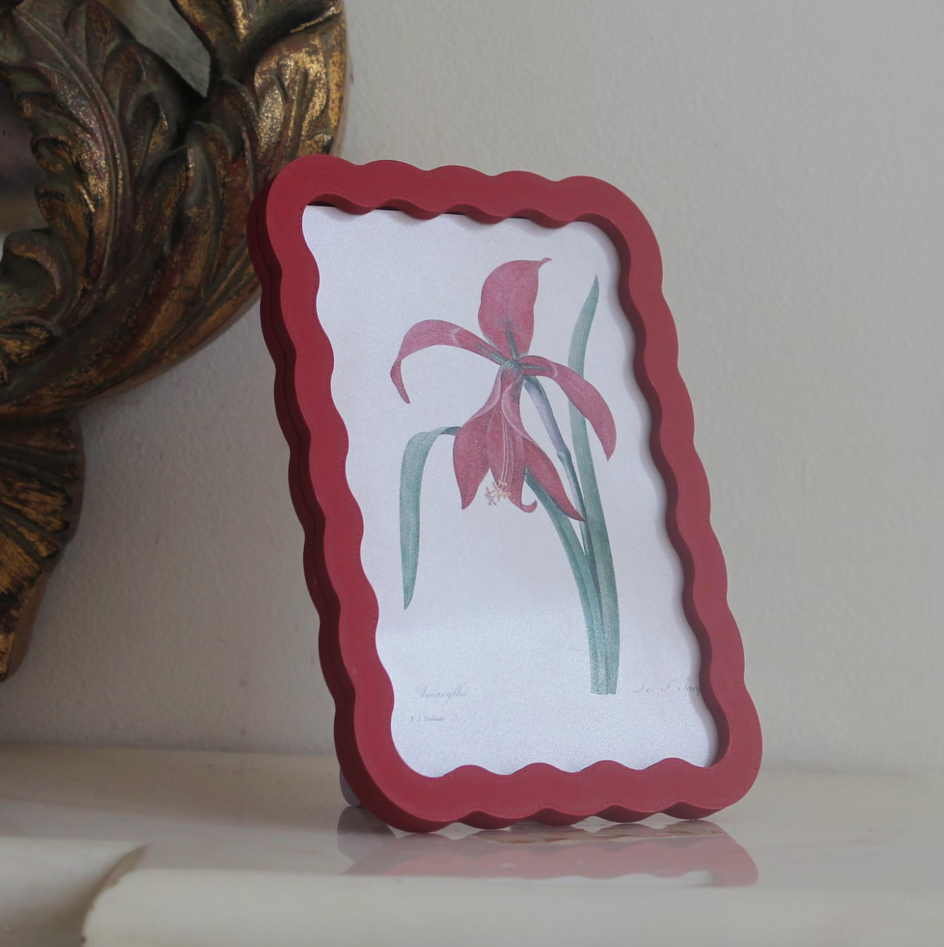 A5 Wavy photo frame, Cherry Red - THE BRISTOL ARTISAN