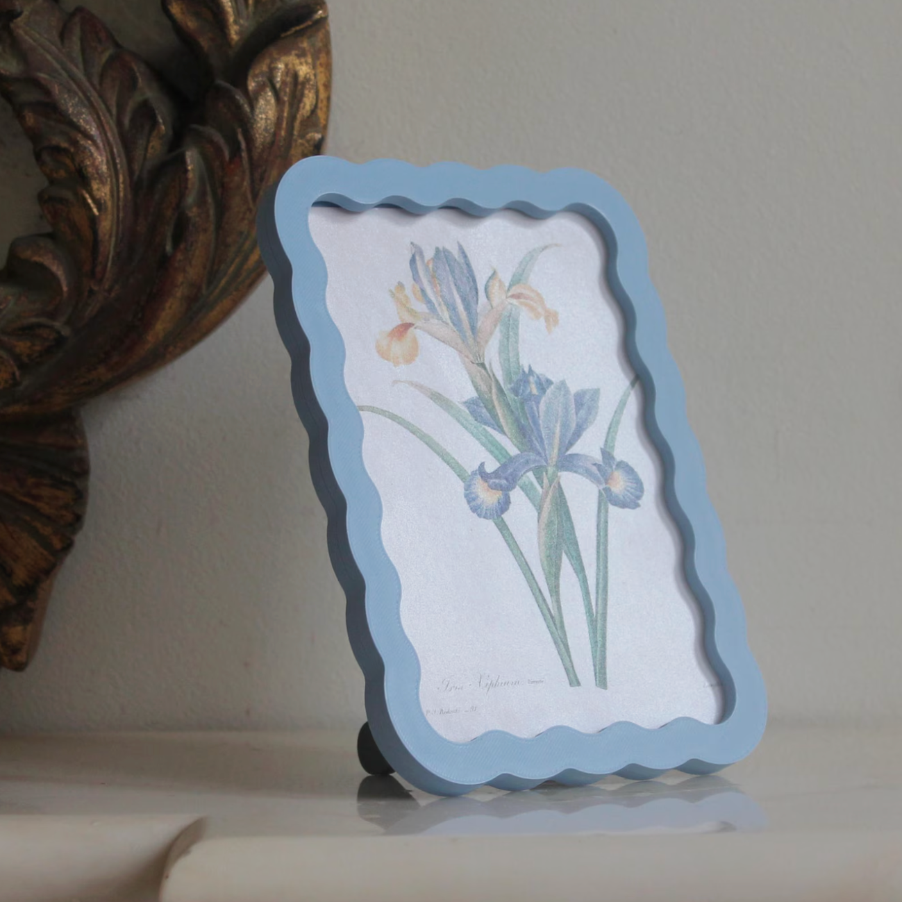 A5 Wavy photo frame, Ice Blue - THE BRISTOL ARTISAN