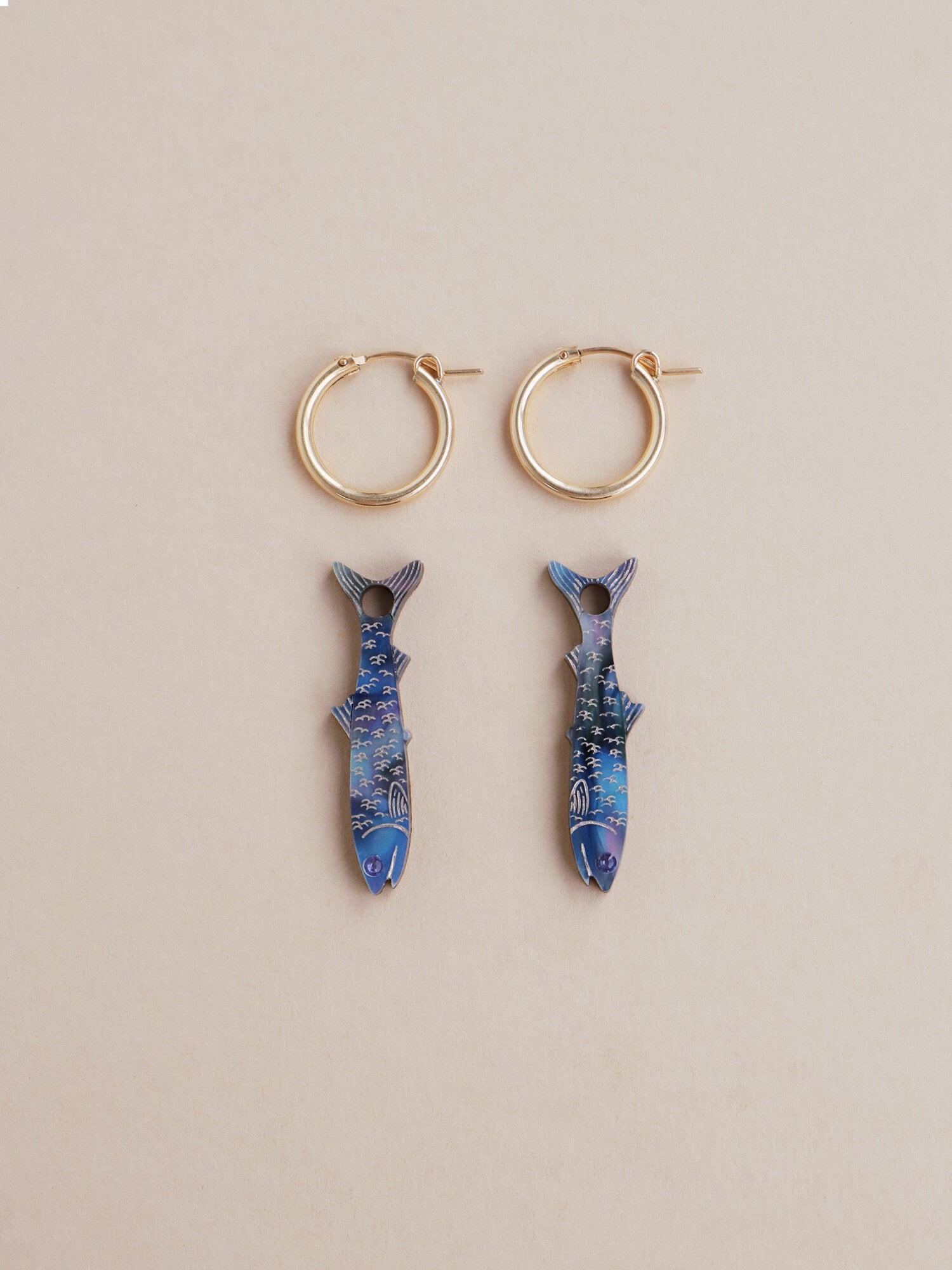 Anchovy Hoops by Wolf and Moon - THE BRISTOL ARTISAN