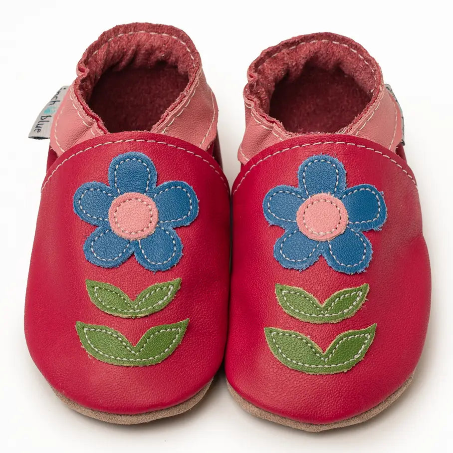 Baby Leather Shoes - Briony Raspberry - THE BRISTOL ARTISAN