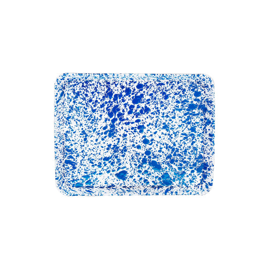 Blue Splatter Enamel Tray - THE BRISTOL ARTISAN