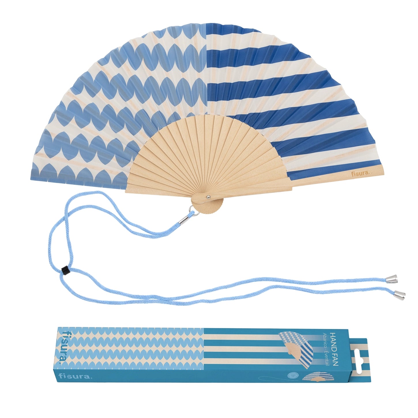 Blue Symmetrical Fan - THE BRISTOL ARTISAN