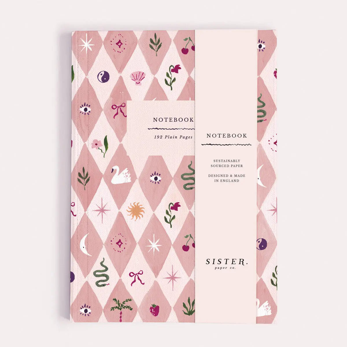 Blush Harlequin A5 Notebook - THE BRISTOL ARTISAN
