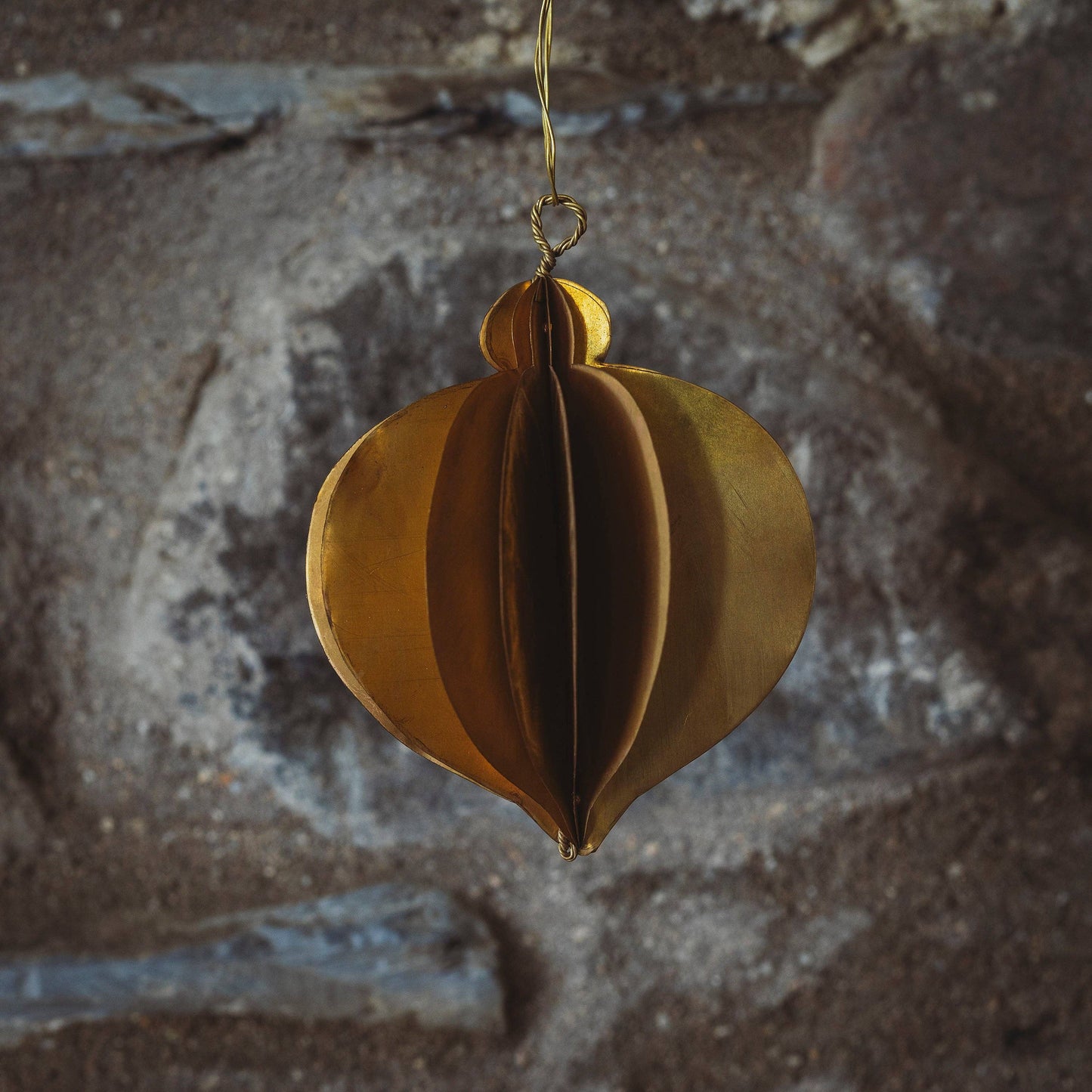 Brass Bauble Hanging Christmas Tree Decoration - THE BRISTOL ARTISAN