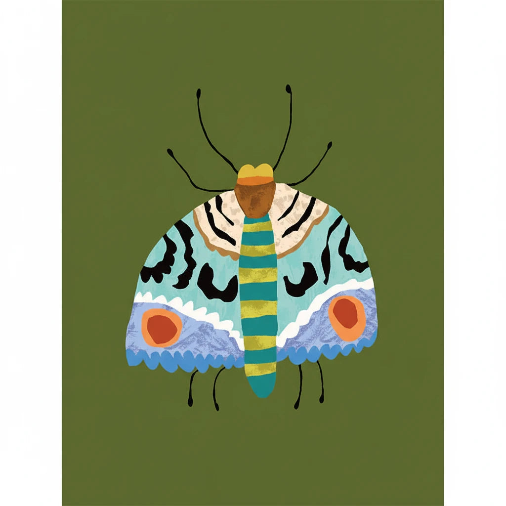 Brie Harrison Moth A4 Print - THE BRISTOL ARTISAN