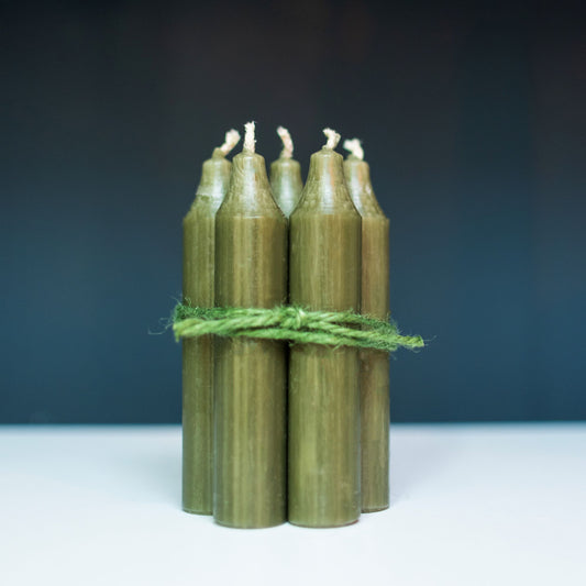 Bundle of five candles - Forest Green - THE BRISTOL ARTISAN