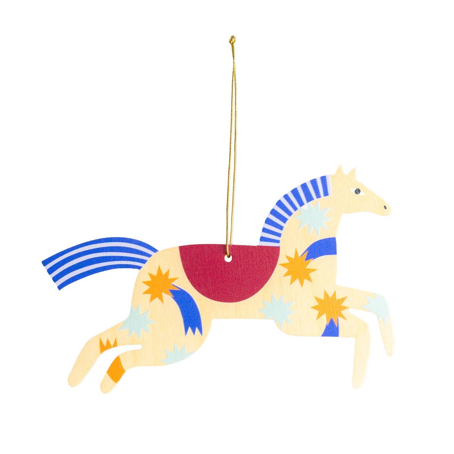 Wooden Horse Christmas hanging decoration - THE BRISTOL ARTISAN
