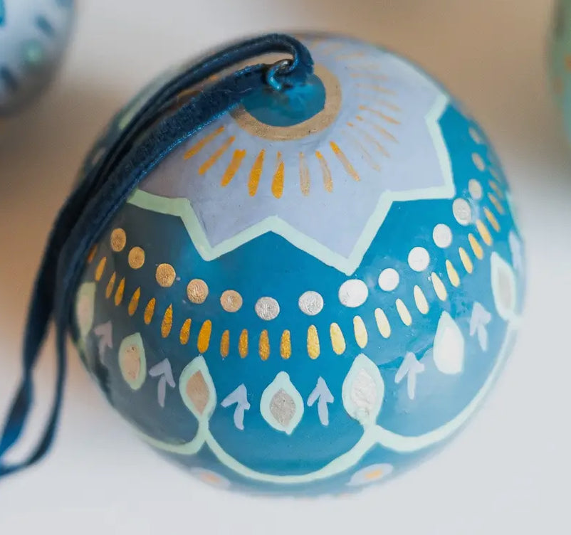 Dark blue Bauble Christmas Decoration - THE BRISTOL ARTISAN