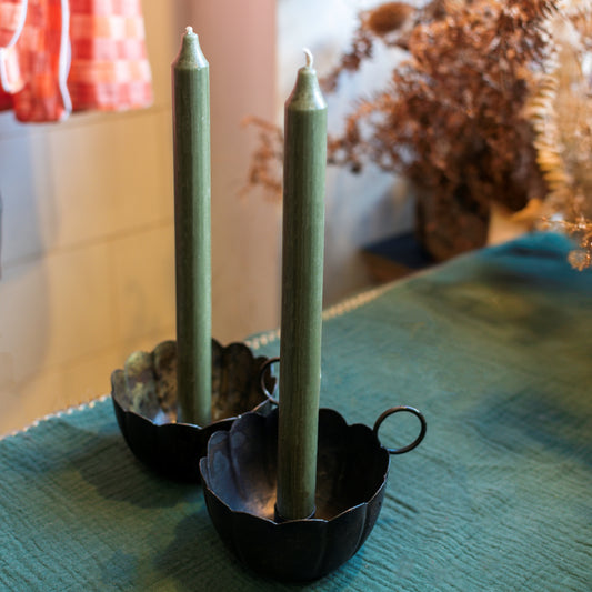 Dinner Candle - Forrest Green - THE BRISTOL ARTISAN