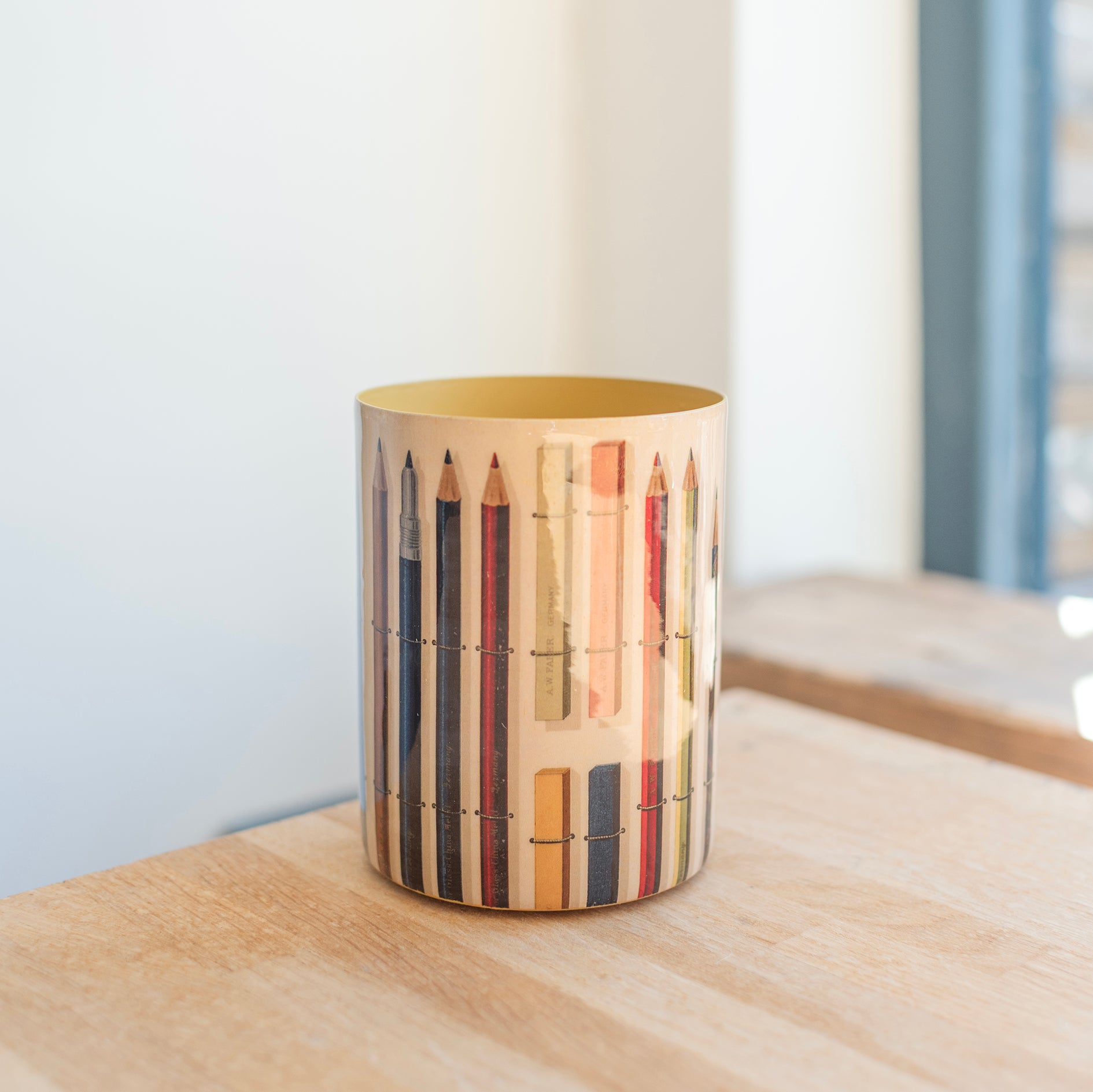 Enamel Everything Pot - Vintage Pencils and Chalk - THE BRISTOL ARTISAN