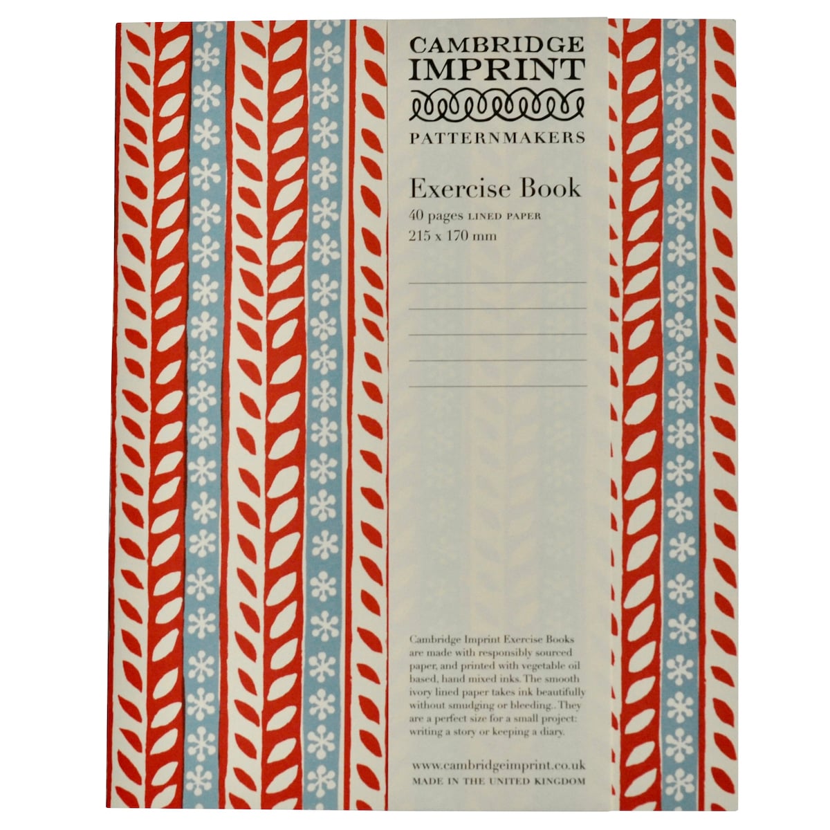 Exercise Book (Lined) - Merry Christmas Red and Blue - THE BRISTOL ARTISAN