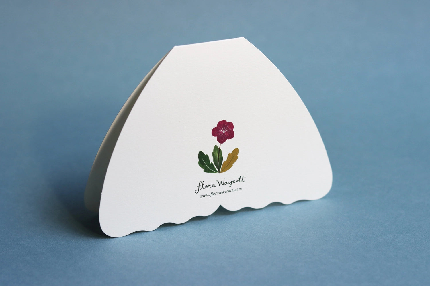 Floral Moth Shaped Card - Grey - THE BRISTOL ARTISAN
