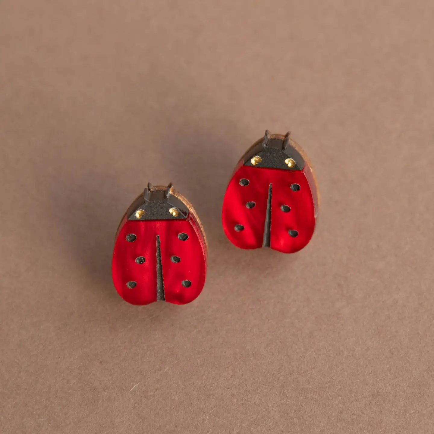 Garden Lady Bug Stud Earrings - THE BRISTOL ARTISAN