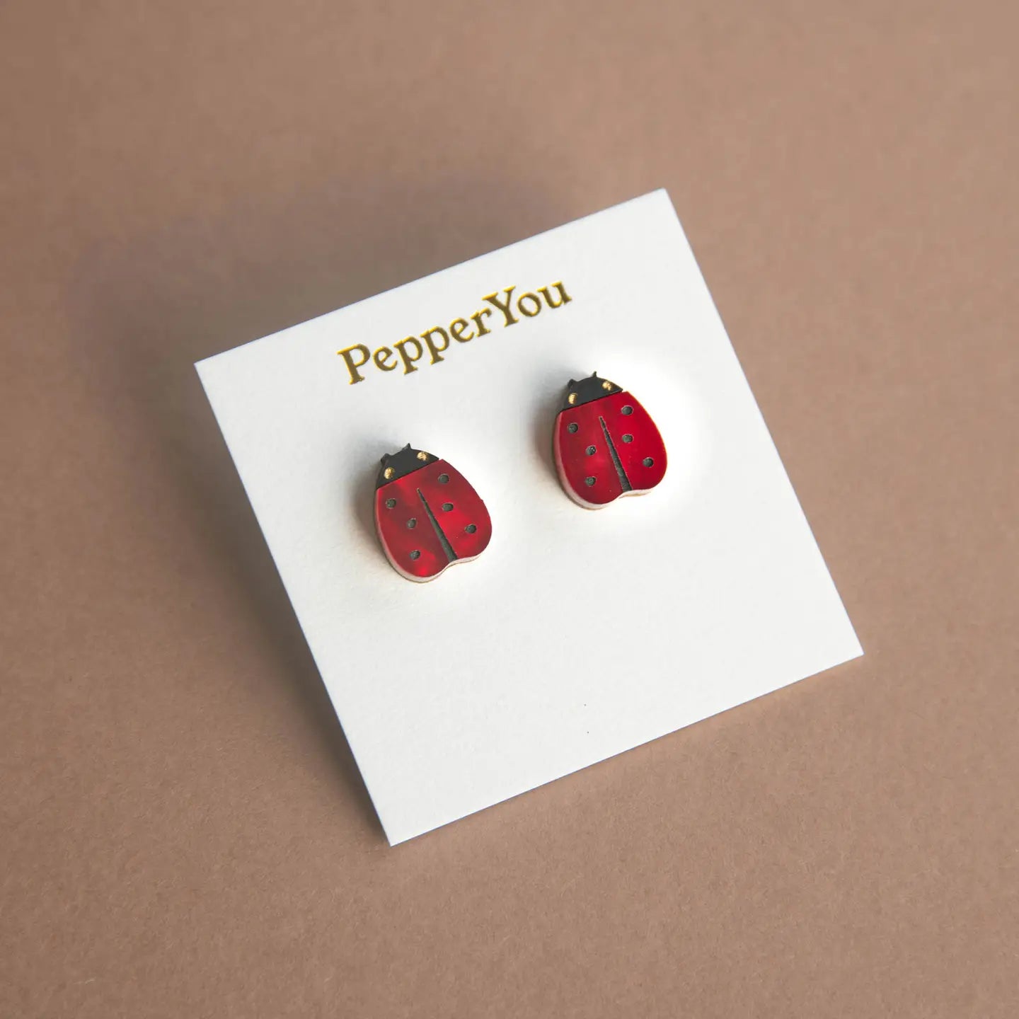 Garden Lady Bug Stud Earrings - THE BRISTOL ARTISAN