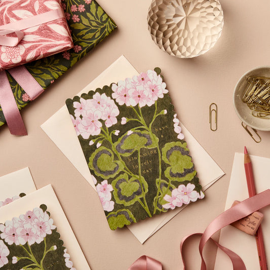 Geranium ‘Blooming Lovely Day’ Card - THE BRISTOL ARTISAN